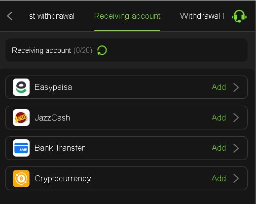 10win is withdrawal option are easypais, jazzcash and bank transfer