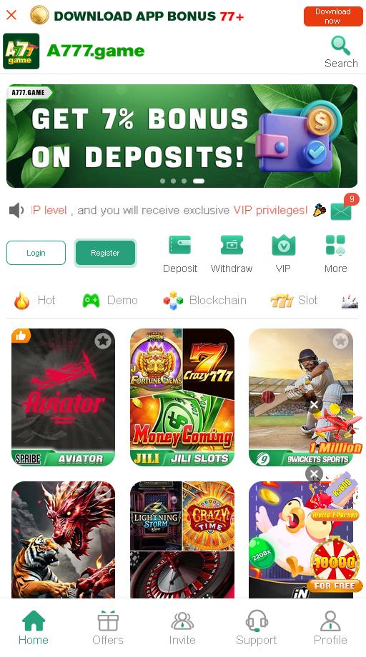 play and download a777 game on apk ten