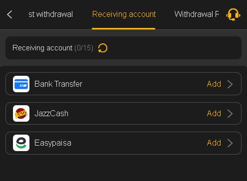 58q deposit and withdrawal options in Pakistan